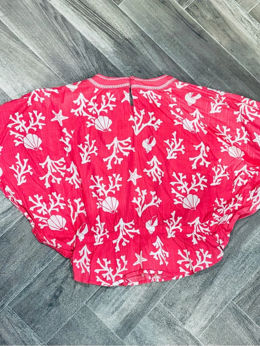 Gymboree Pink Coral Print Flutter Top